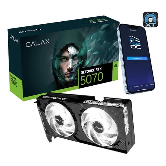 Placa de Vídeo Galax RTX 5070 12GB GDDR7 6144 Núcleos 2K