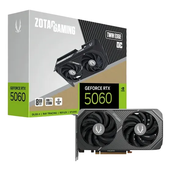 Placa De Vídeo Zotac Gaming Rtx 5060 8gb Gddr7 Oc